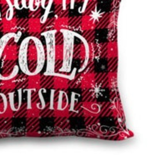 Plaid Christmas Throw Pillow - Picture 2 of 2